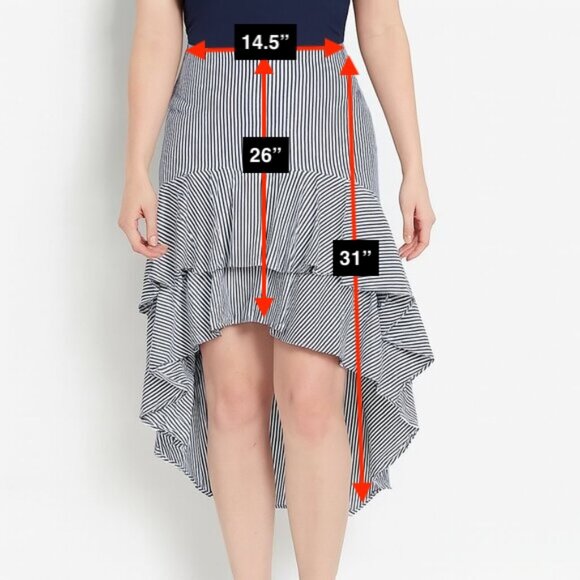 SALE Aqua Blue Tiered A-Line Midi Skirt - Picture 2 of 5